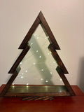 Rustic Wooden Christmas Tree with LED Lights