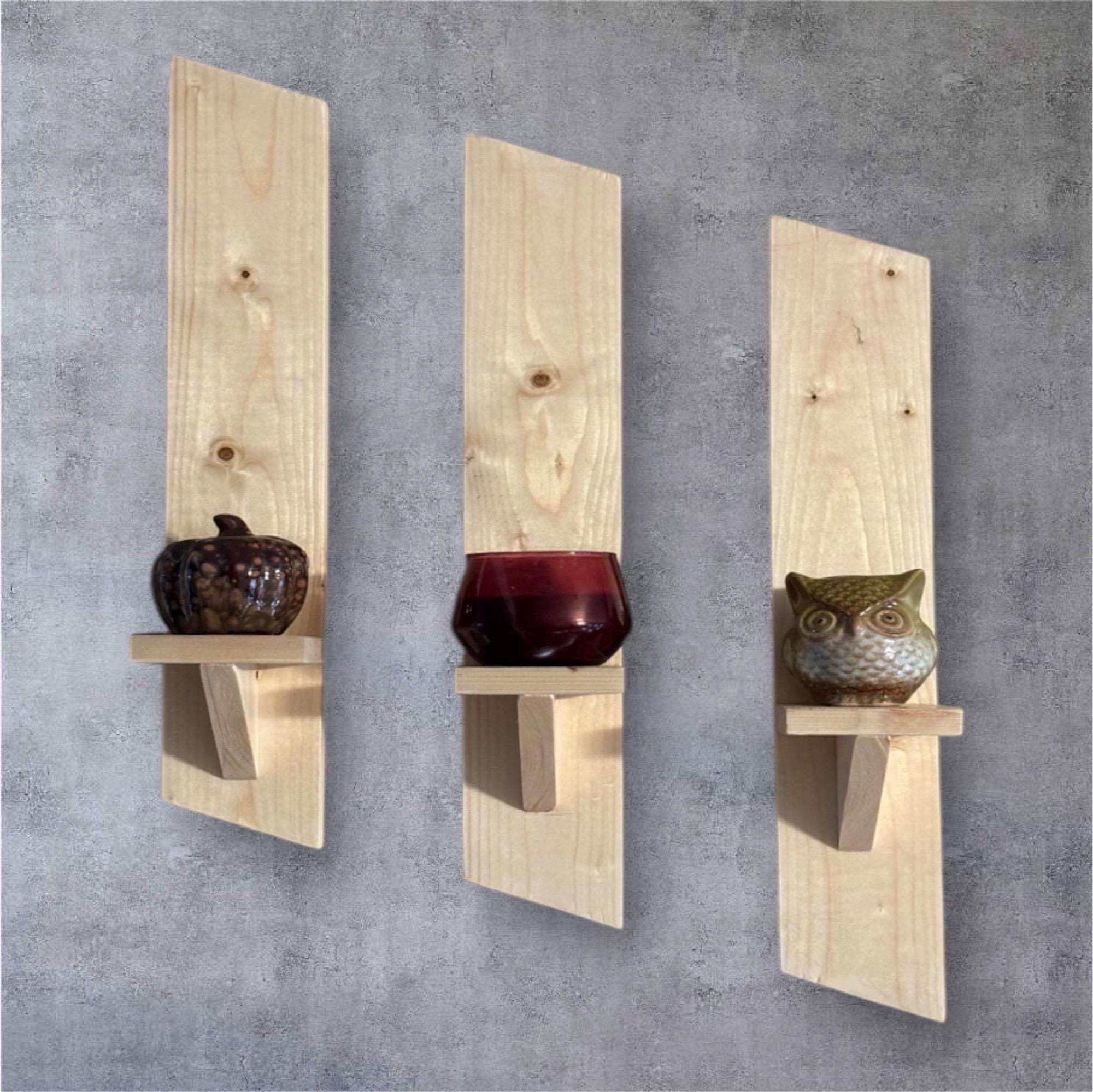 Wooden wall sconce