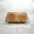 Engraved Wooden Coffee Bar Tray with Cork Coaster