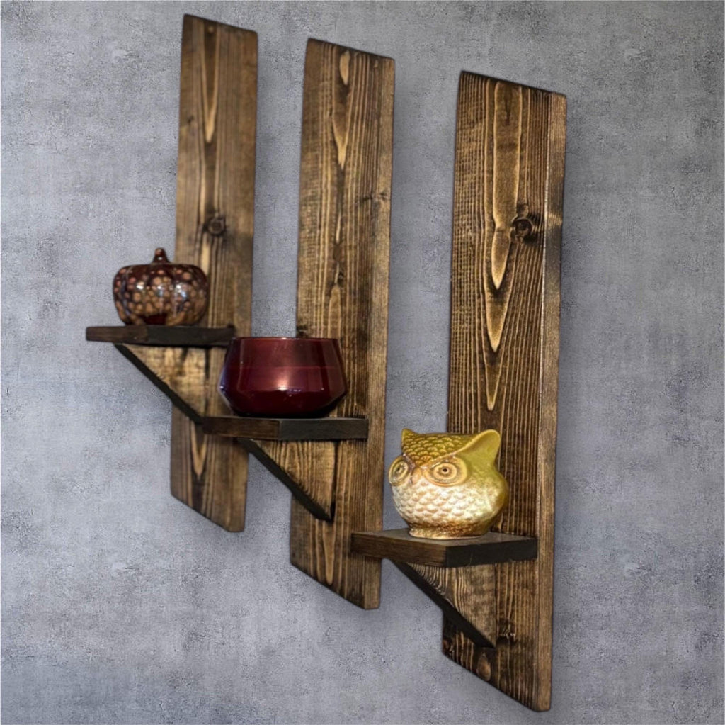 Wooden wall sconce
