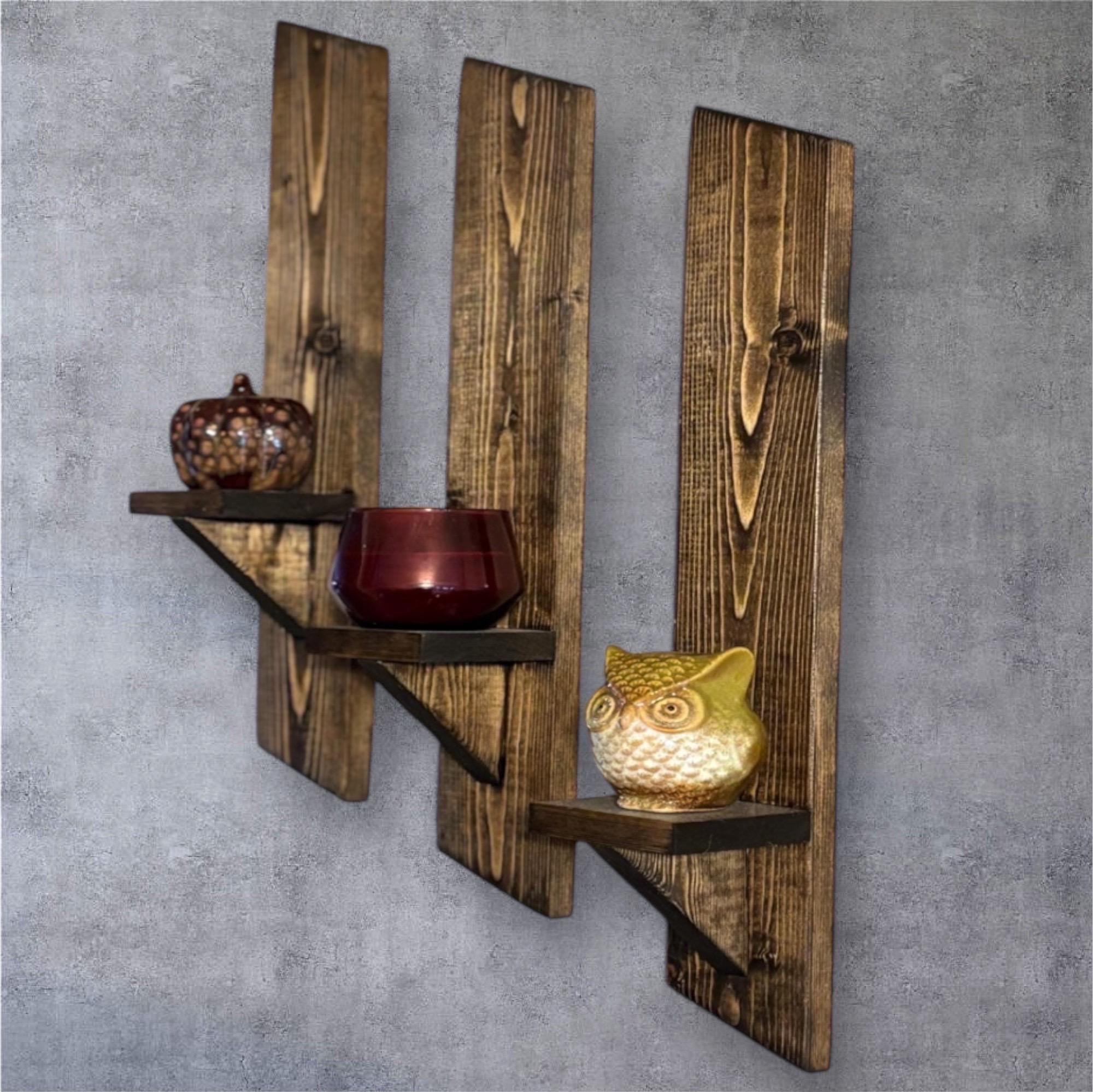 Wooden wall sconce