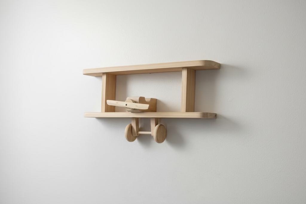 Handmade wooden airplane