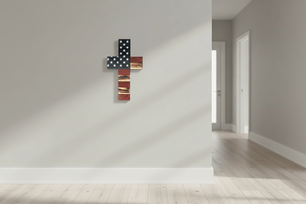 American flag cross - Creatn Sawdust