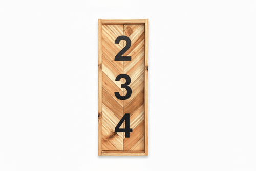 Cedar address sign - Creatn Sawdust