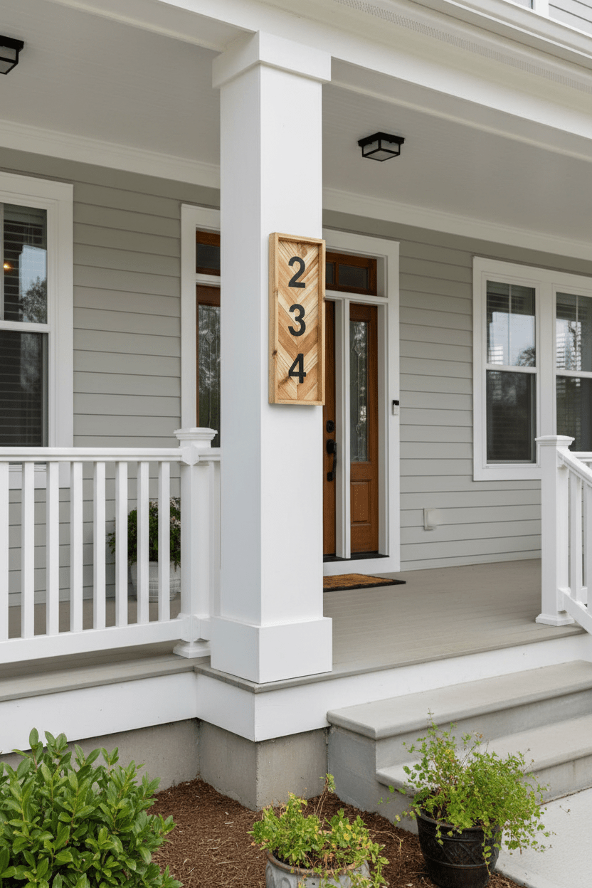 Cedar address sign - Creatn Sawdust