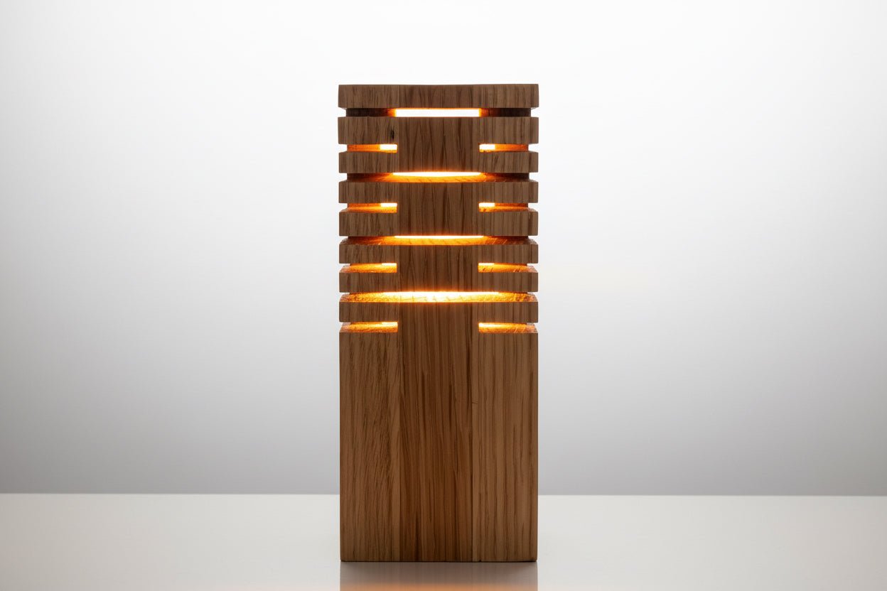 Handcrafted Oak Accent Candle Holder - Creatn Sawdust