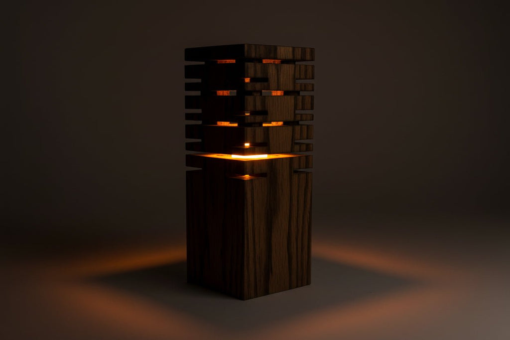 Handcrafted Oak Accent Candle Holder - Creatn Sawdust