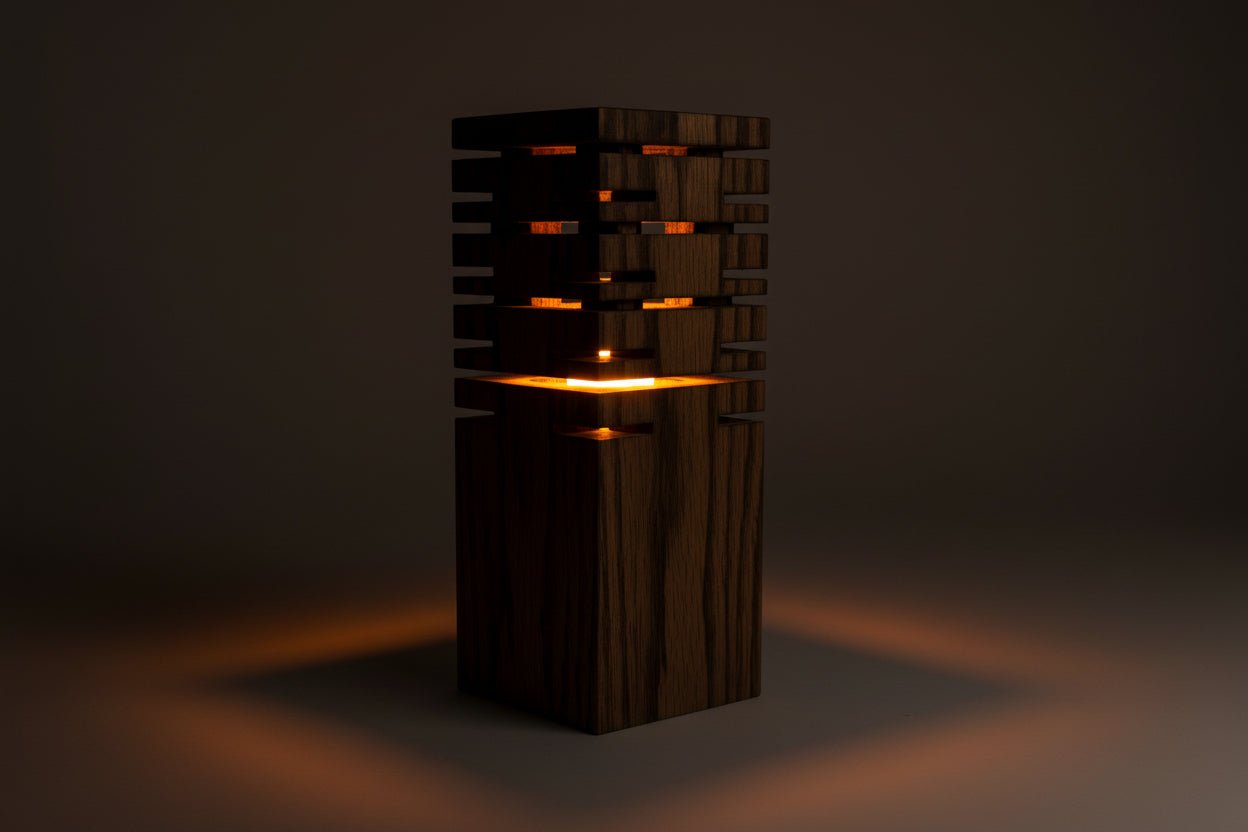 Handcrafted Oak Accent Candle Holder - Creatn Sawdust
