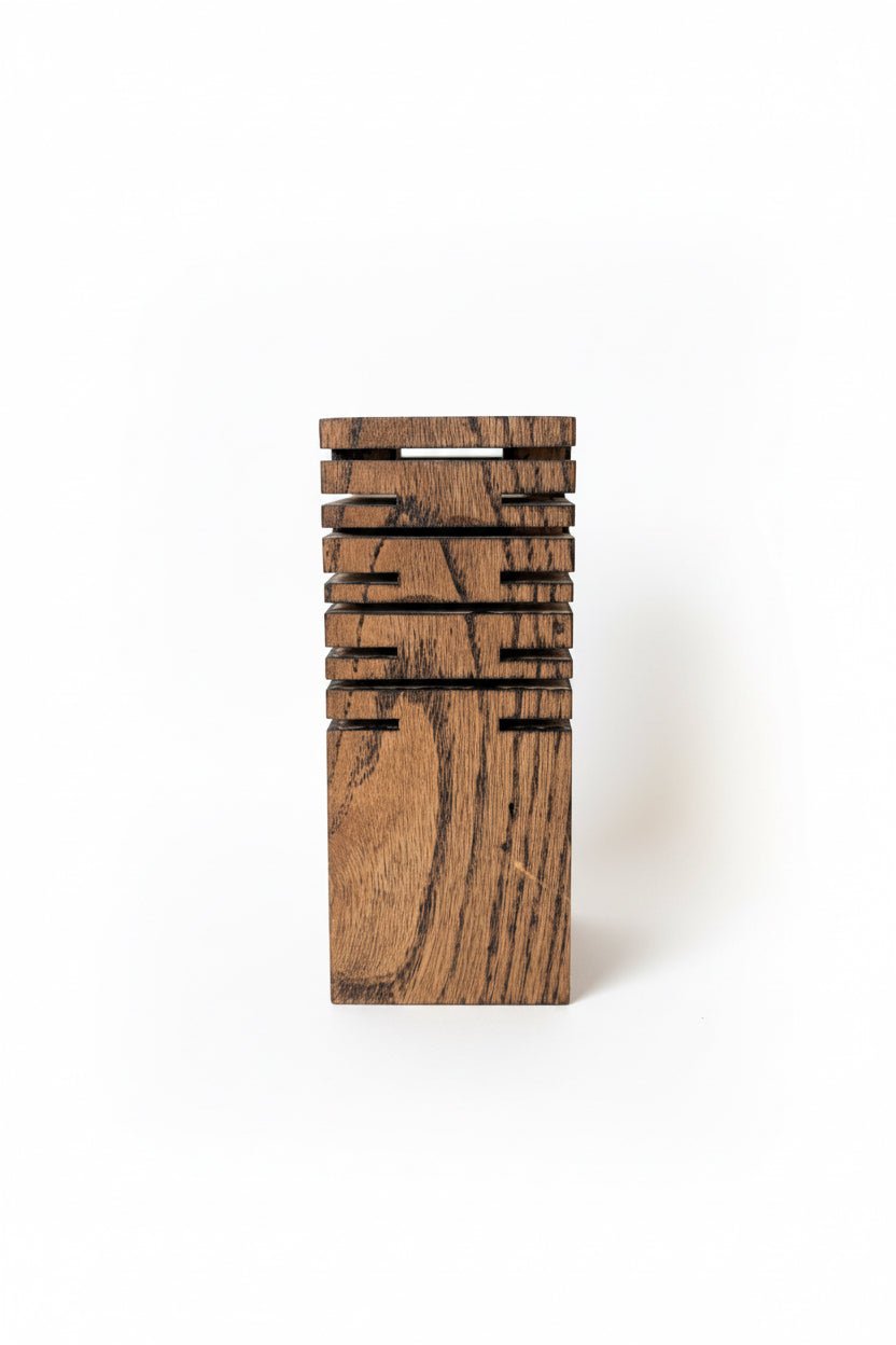 Handcrafted Oak Accent Candle Holder - Creatn Sawdust