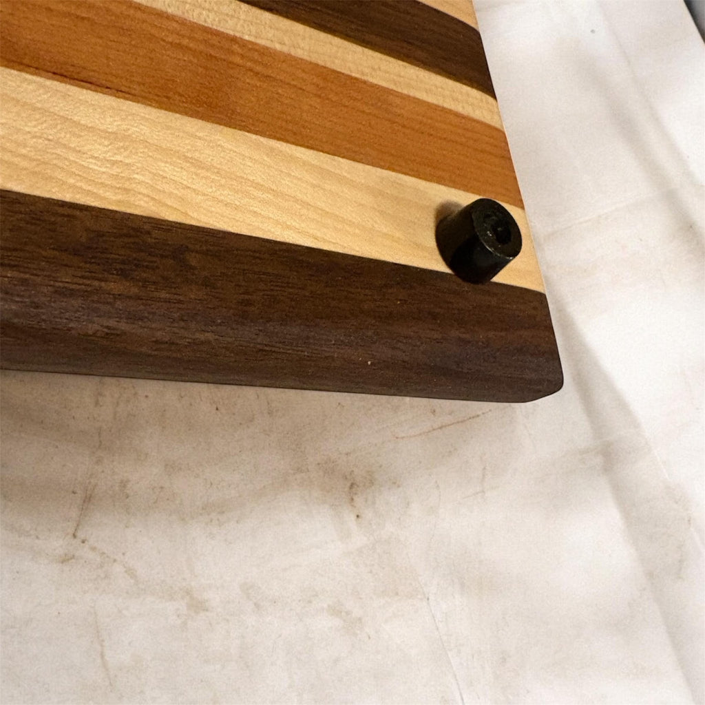 Handcrafted Striped Hardwood Cutting Board | Walnut & Maple - Creatn Sawdust