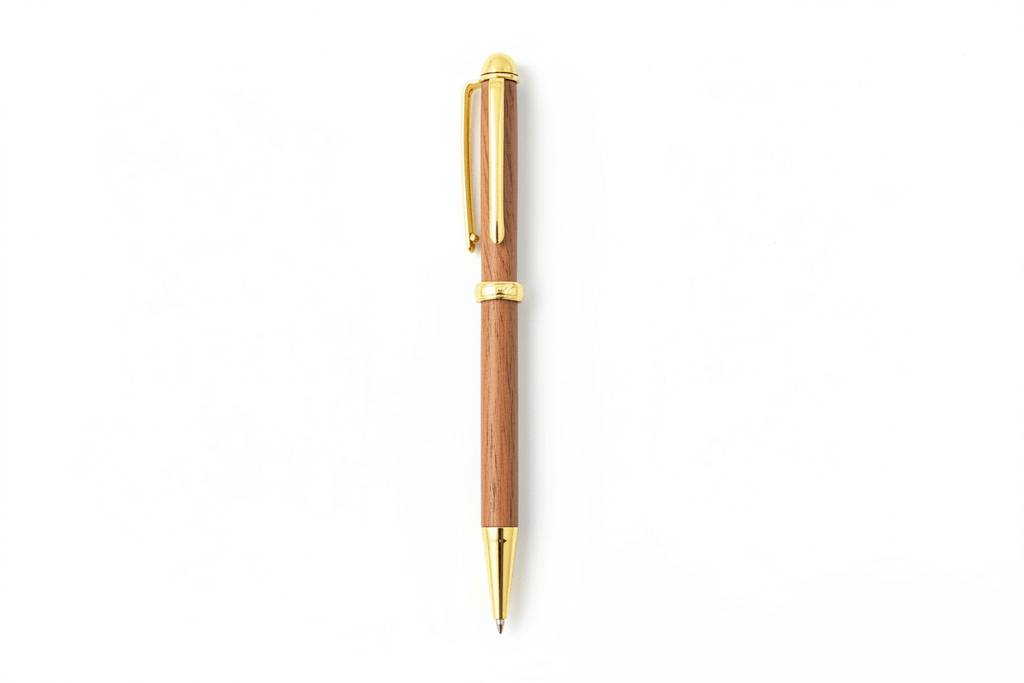 Handcrafted Wooden Ballpoint Pen – Luxury Wood & Gold Executive Writing Pen - Creatn Sawdust
