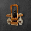 Handmade Elegant Wooden Wine & Glass Holder - Creatn Sawdust