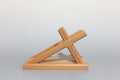 Handmade oak Wooden Napkin Holder – Rustic Cross Design - Creatn Sawdust