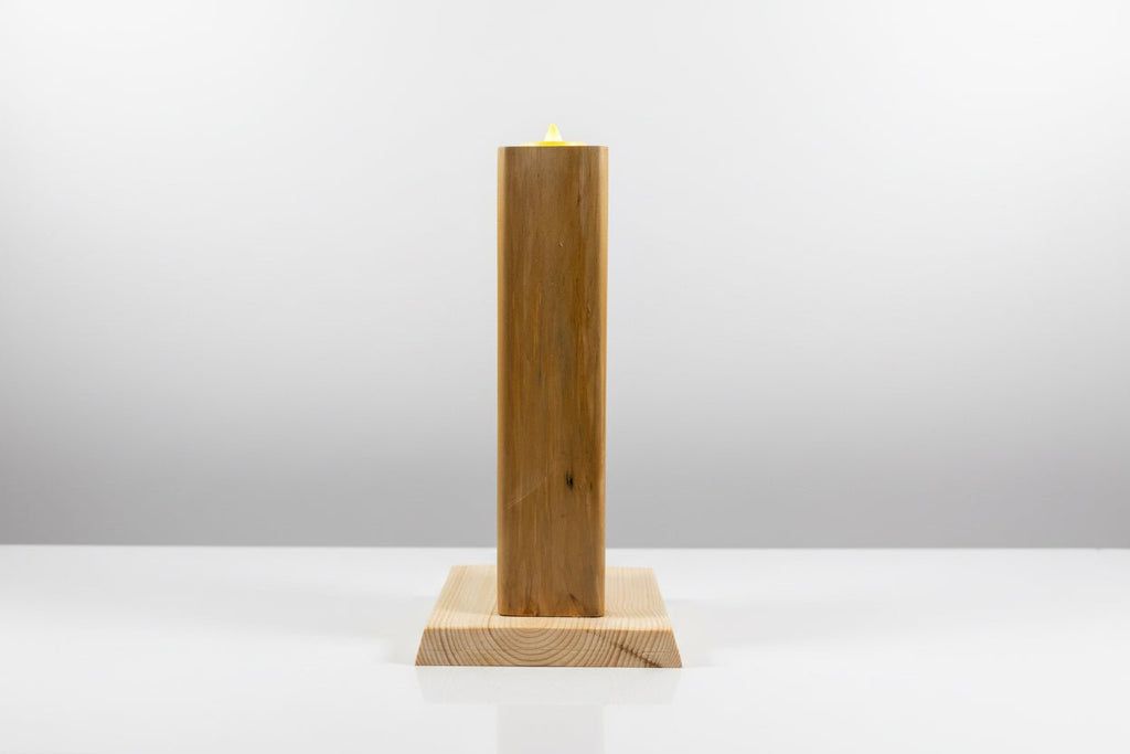 Handmade Wooden Cross Candle Holder – Rustic Christian Home Décor, Religious Tealight Stand - Creatn Sawdust