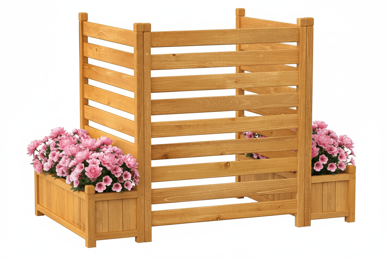 HVAC privacy screen - Creatn Sawdust
