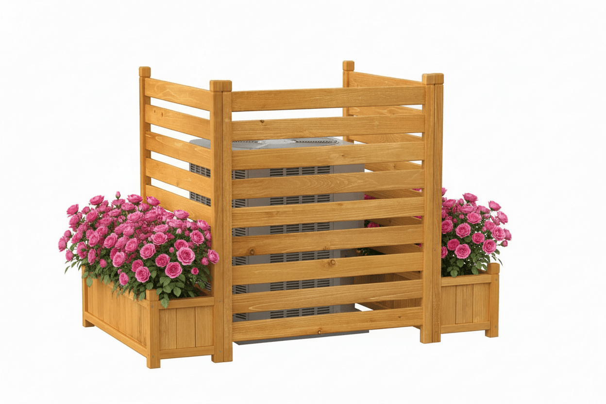 HVAC privacy screen - Creatn Sawdust