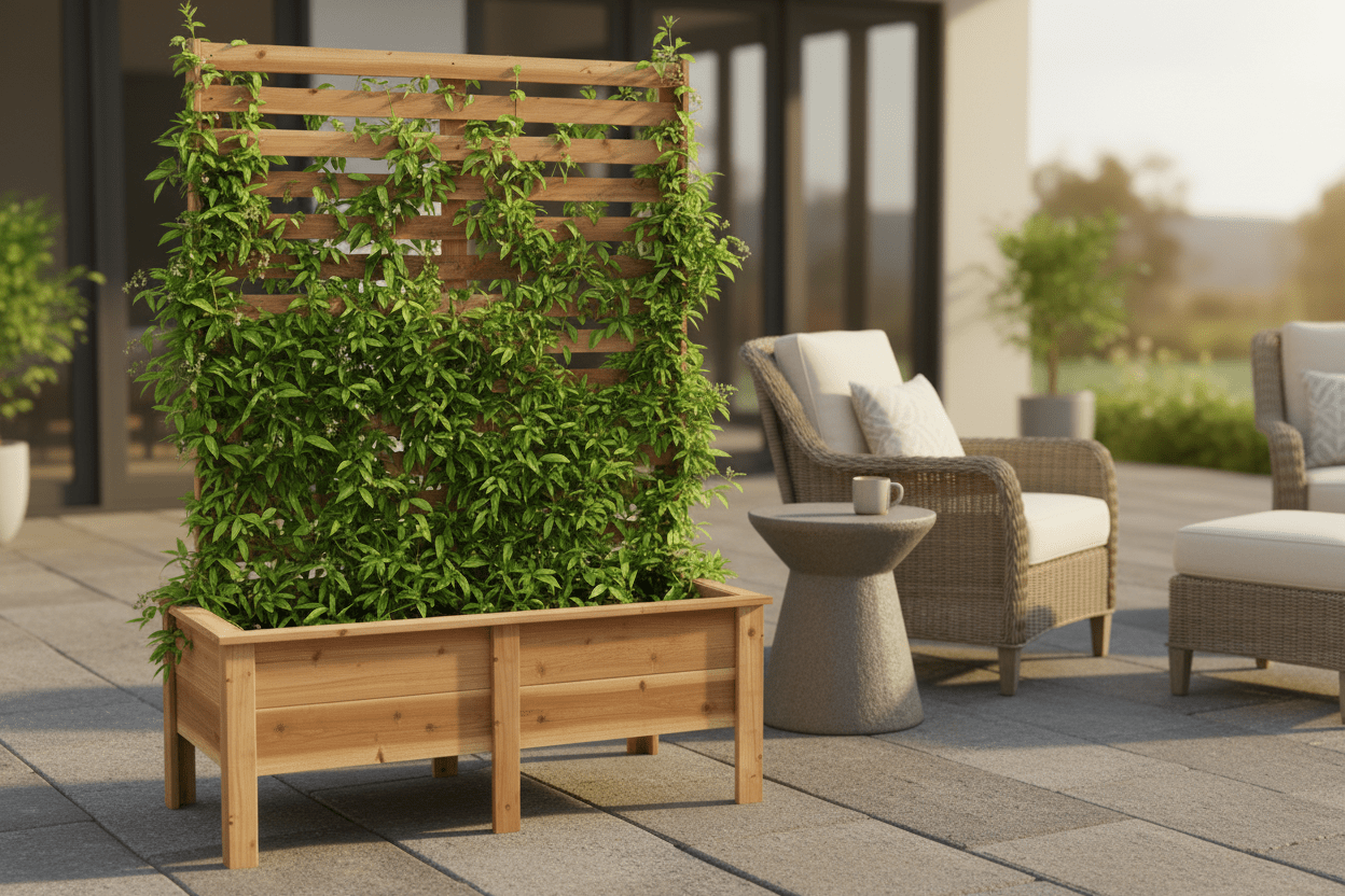 Privacy cedar planter - Creatn Sawdust