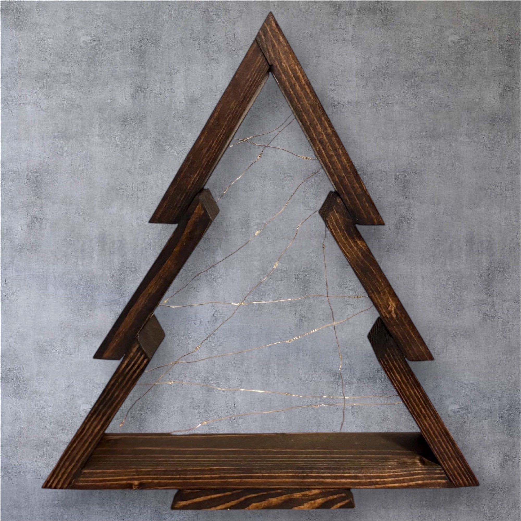 Rustic Wooden Christmas Tree with LED Lights - Creatn Sawdust