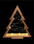 Rustic Wooden Christmas Tree with LED Lights - Creatn Sawdust