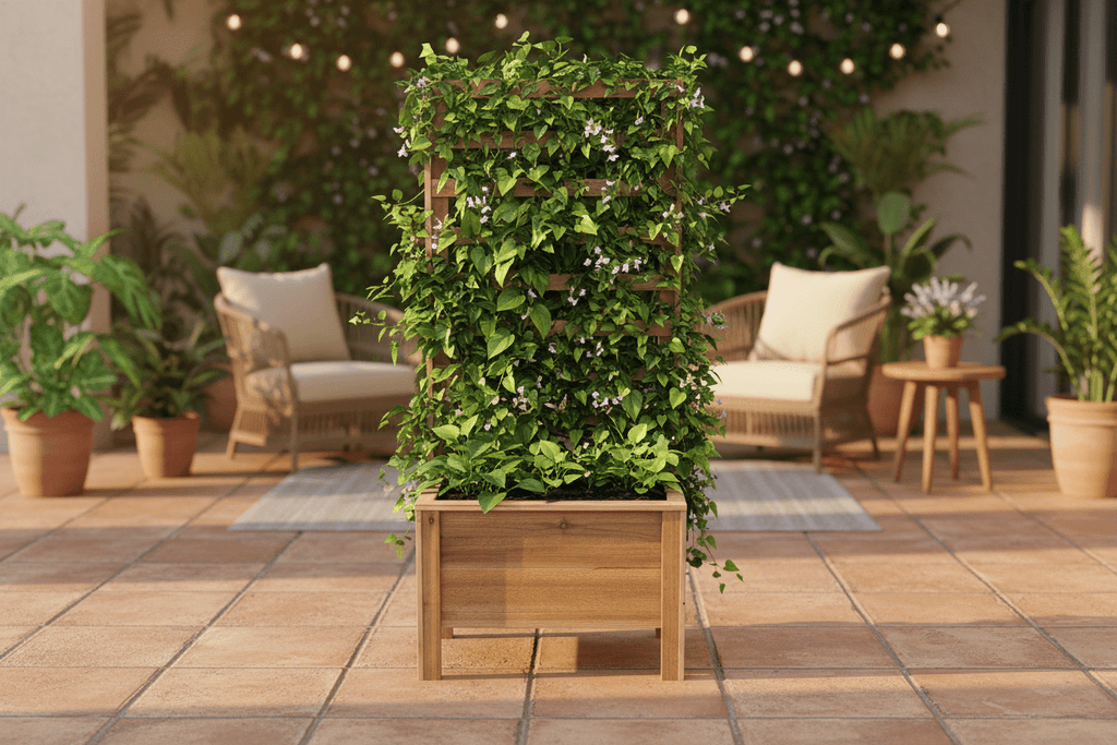 Small cedar trellis planter - Creatn Sawdust