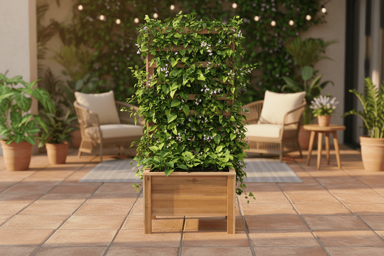 Small cedar trellis planter - Creatn Sawdust