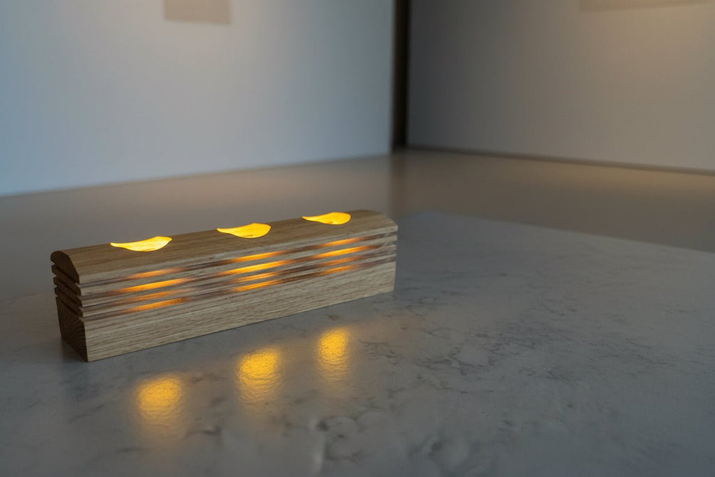 Tea light/votive candle holder - Creatn Sawdust
