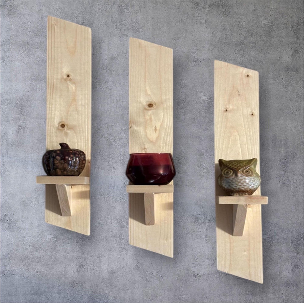 Wooden wall sconce - Creatn Sawdust